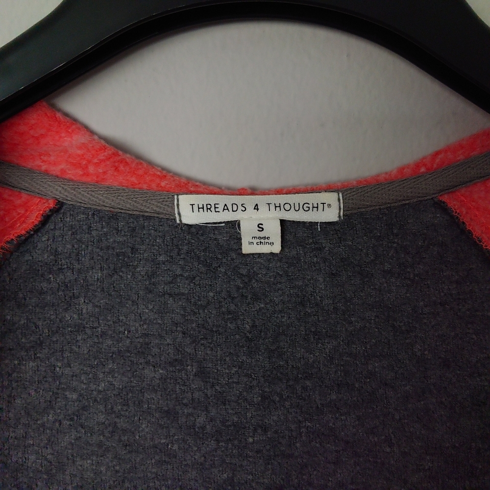 Threads 4 Thought Raglan Colorblock Full Zip Hooded Fleece Jacket - Picture 6 of 7